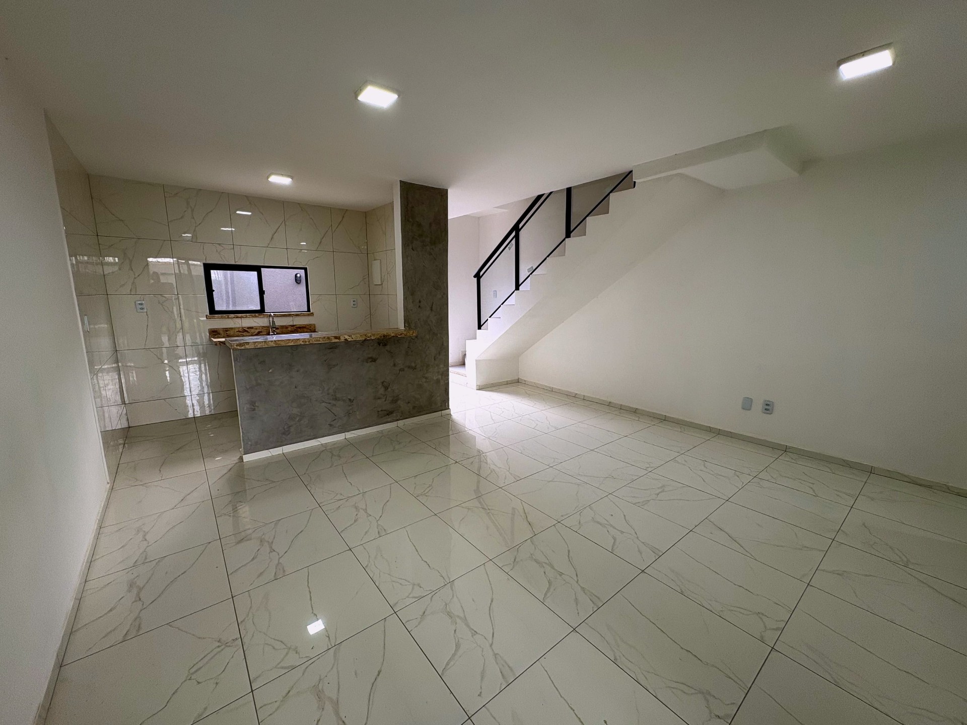 Sala e cozinha integradas
